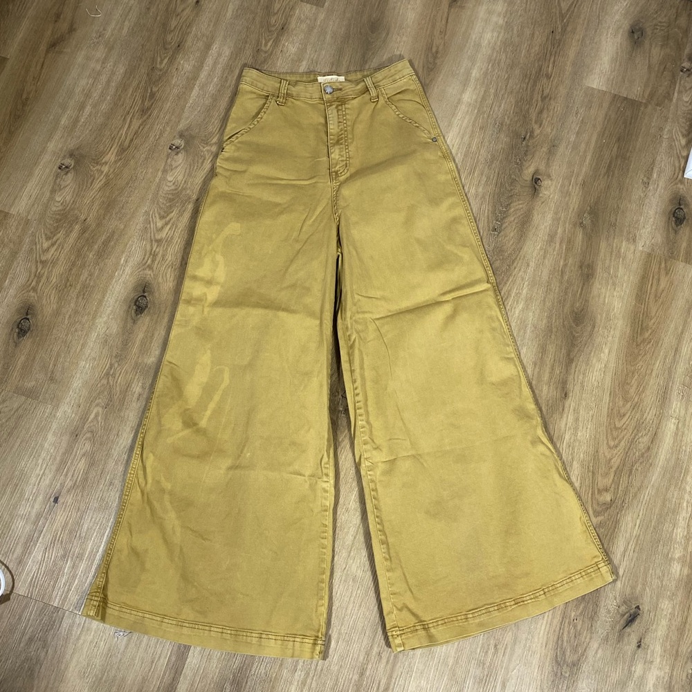 Listicle Super Wide-Leg Mustard Pants Flare Bellbottoms